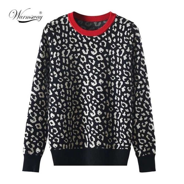 autumn winter women sweaters leopard knitted pullovers long sleeve contrast color crewneck jumpers sweter mujer c- 026 211011, White;black
autumn winter women sweaters leopard knitted pullovers long sleeve contrast color crewneck jumpers sweter mujer c- 026 211011, White;black