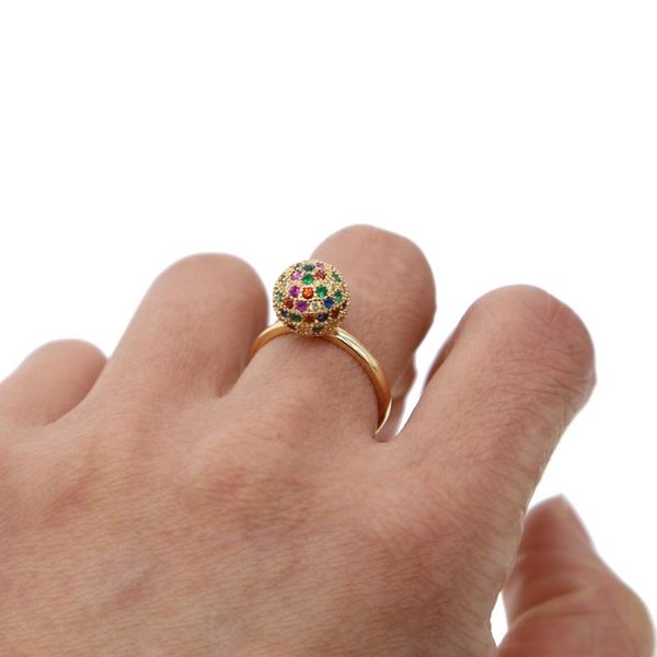 cluster rings rainbow ball cz mirco pave shiny colorful mini cubic zircon ball-shaped finger jewelry for women girl dainty gift, Golden;silver
cluster rings rainbow ball cz mirco pave shiny colorful mini cubic zircon ball-shaped finger jewelry for women girl dainty gift, Golden;silver