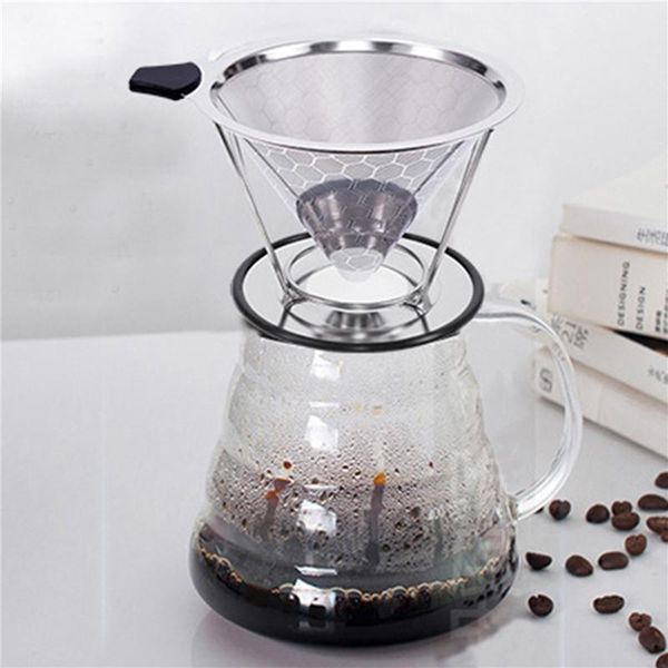 coffee filters reusable double-layer filter stainless steel holder metal mesh funnel baskets split design coffees dripper
coffee filters reusable double-layer filter stainless steel holder metal mesh funnel baskets split design coffees dripper