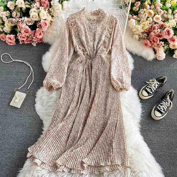 yuoomuoo vintage stand collar ruffles a-line dress women floral print elastic waist pleated chiffon 2021 spring vestidos casual dresses, Black;gray
yuoomuoo vintage stand collar ruffles a-line dress women floral print elastic waist pleated chiffon 2021 spring vestidos casual dresses, Black;gray