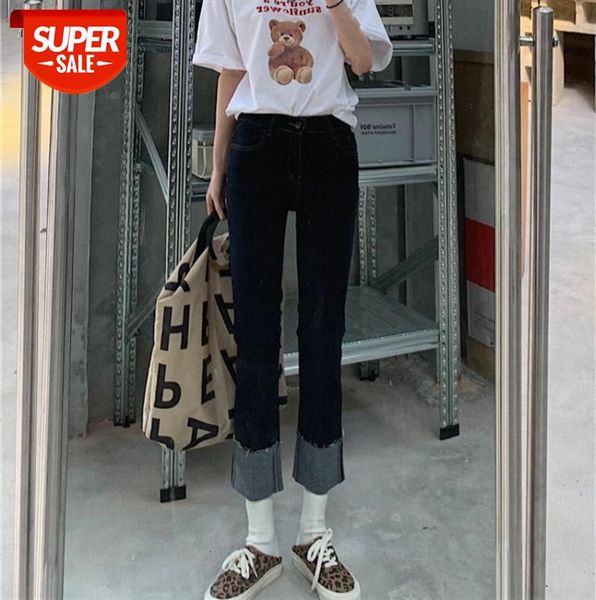 wen wan same style curled straight jeans high waist slim slimming cropped all-match trousers #me62, Black;gray
wen wan same style curled straight jeans high waist slim slimming cropped all-match trousers #me62, Black;gray