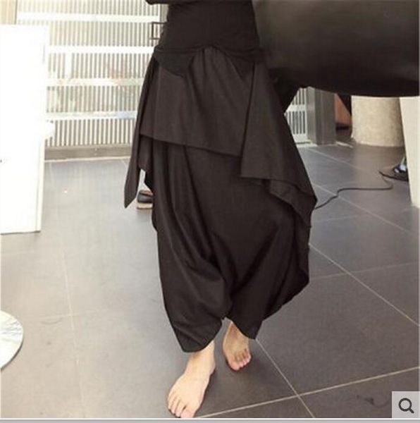 men's pants 2021 clothing four seasons irregular culottes casual haroun male the singer's, Black
men's pants 2021 clothing four seasons irregular culottes casual haroun male the singer's, Black