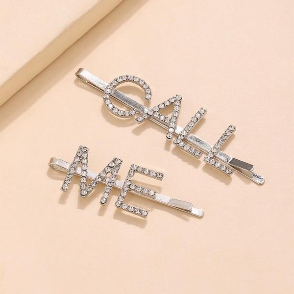 hair clips & barrettes vintage silver color rhinestone letter call me clip pins fashion accessories for women bride wedding headwear jewelry, Golden;silver
hair clips & barrettes vintage silver color rhinestone letter call me clip pins fashion accessories for women bride wedding headwear jewelry, Golden;silver