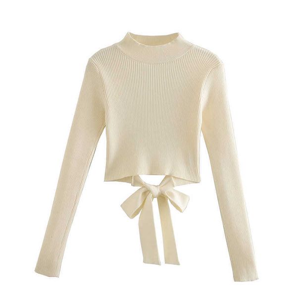 elegant women turtleneck sweaters fashion ladies beige knitted streetwear female chic backless bow pullovers 210527, White;black
elegant women turtleneck sweaters fashion ladies beige knitted streetwear female chic backless bow pullovers 210527, White;black