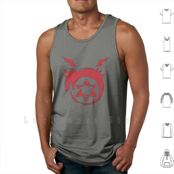 fullmetal alchemist tank vest mens 100% cotton logo brotherhood anime manga demon elric edward alphonse, White;black
fullmetal alchemist tank vest mens 100% cotton logo brotherhood anime manga demon elric edward alphonse, White;black