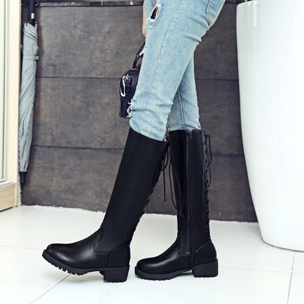 boots plus size martinboots women winter shoes botas solid color round head side zipper, Black
boots plus size martinboots women winter shoes botas solid color round head side zipper, Black