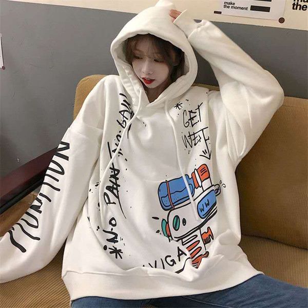 autumn and winter 2021 new korean fashion loose plush thickened sweater women's long sleeves wear printed t-shirt trend, Blue;black
autumn and winter 2021 new korean fashion loose plush thickened sweater women's long sleeves wear printed t-shirt trend, Blue;black