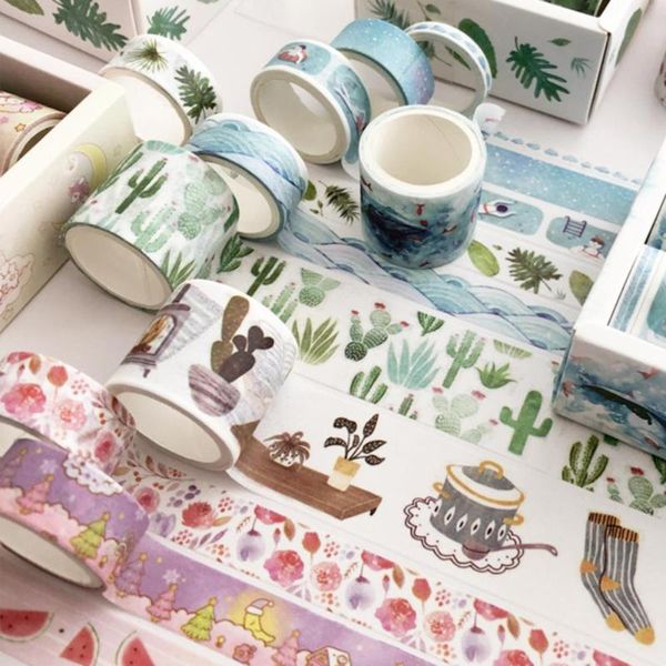 party favor 8 rolls combination boxed tape diy small fresh series cute hand account decorative bronzing paper sticker
party favor 8 rolls combination boxed tape diy small fresh series cute hand account decorative bronzing paper sticker