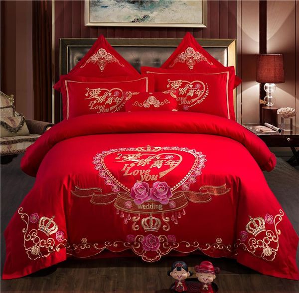 bedding sets 100% cotton chinese classical luxury wedding set embroidery duvet cover bed sheet pillowcases size 4/6/7pcs king
bedding sets 100% cotton chinese classical luxury wedding set embroidery duvet cover bed sheet pillowcases size 4/6/7pcs king