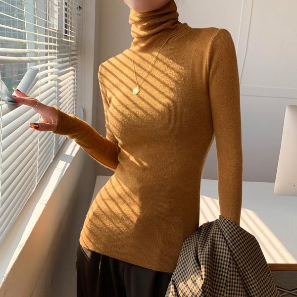women's sweaters 2021 basic knitted women pullover female high neck slim sweater solid concise turtleneck elegant office lady all matc, White;black
women's sweaters 2021 basic knitted women pullover female high neck slim sweater solid concise turtleneck elegant office lady all matc, White;black