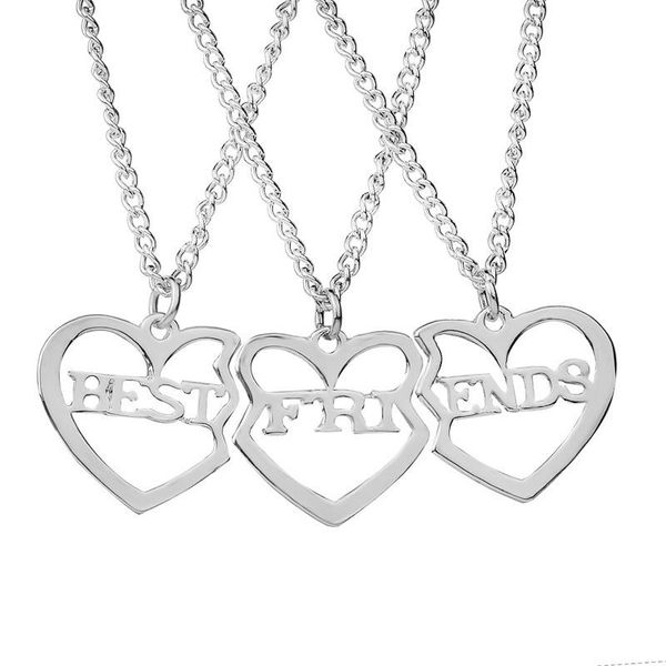 pendant necklaces friends forever set of three heart necklace bff alloy women jewelry gift for teens girls, Silver
pendant necklaces friends forever set of three heart necklace bff alloy women jewelry gift for teens girls, Silver