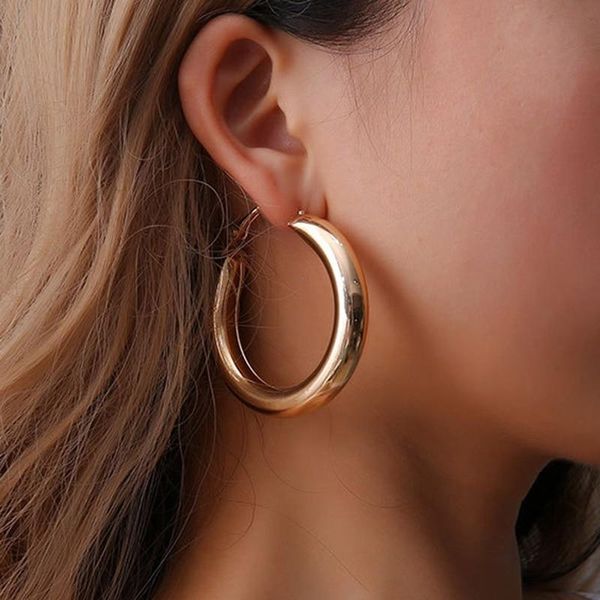hoop & huggie stainless steel big round wives earrings gifts for women ol styles gold color circle creole, Golden;silver
hoop & huggie stainless steel big round wives earrings gifts for women ol styles gold color circle creole, Golden;silver