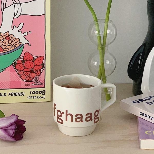 mugs nordic white ceramic english alphabet tea mug cup milk coffee juice vintage heat-resistant water with handle
mugs nordic white ceramic english alphabet tea mug cup milk coffee juice vintage heat-resistant water with handle
