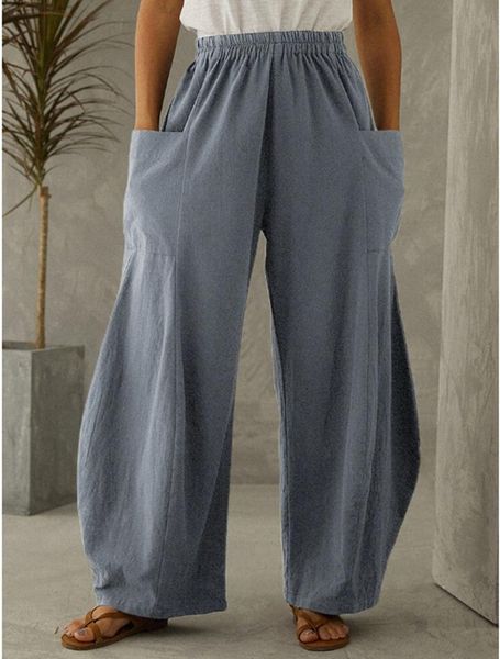 women's pants & capris 2021 style solid color pocket elastic waist casual cotton and linen wide-leg loose trousers s-5xl, Black;white
women's pants & capris 2021 style solid color pocket elastic waist casual cotton and linen wide-leg loose trousers s-5xl, Black;white