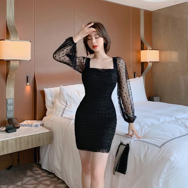 autumn women's mesh bag hip dress office lady knee-length sheath casual dresses, Black;gray
autumn women's mesh bag hip dress office lady knee-length sheath casual dresses, Black;gray