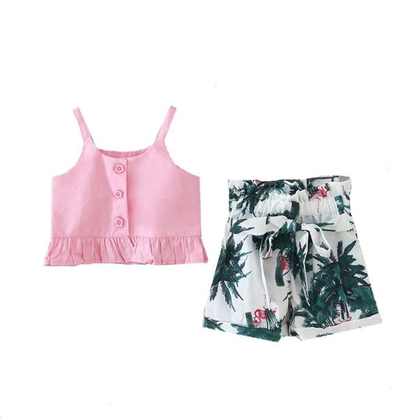 girls outfit baby pattern printing two-pieces set infant girls' round collar sleeveless sling + elastic short pants sets clothing, White
girls outfit baby pattern printing two-pieces set infant girls' round collar sleeveless sling + elastic short pants sets clothing, White