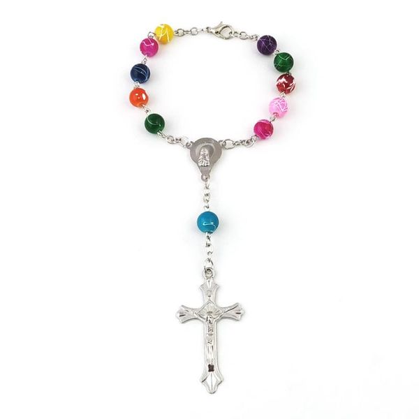 link, chain creative fashion catholic rosary bracelet white imitation pearl christ cross jesus our lady female, Black
link, chain creative fashion catholic rosary bracelet white imitation pearl christ cross jesus our lady female, Black