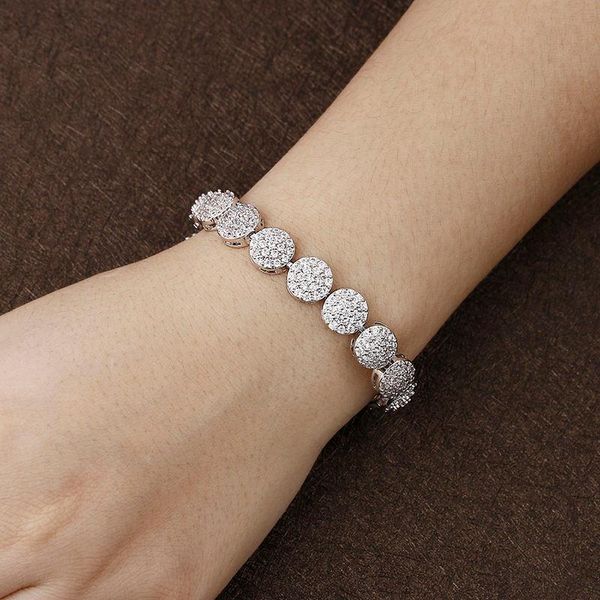 link, chain classical round bracelet with tiny cubic zirconia snap bracelets for women gift white gold color pulseras mujer ab057, Black
link, chain classical round bracelet with tiny cubic zirconia snap bracelets for women gift white gold color pulseras mujer ab057, Black
