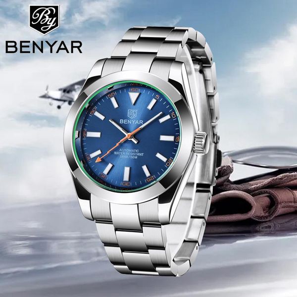 wristwatches 2021 benyar men watch automatic mechanical men's watches 50m waterproof leisure sport clock orologio uomo, Slivery;brown
wristwatches 2021 benyar men watch automatic mechanical men's watches 50m waterproof leisure sport clock orologio uomo, Slivery;brown