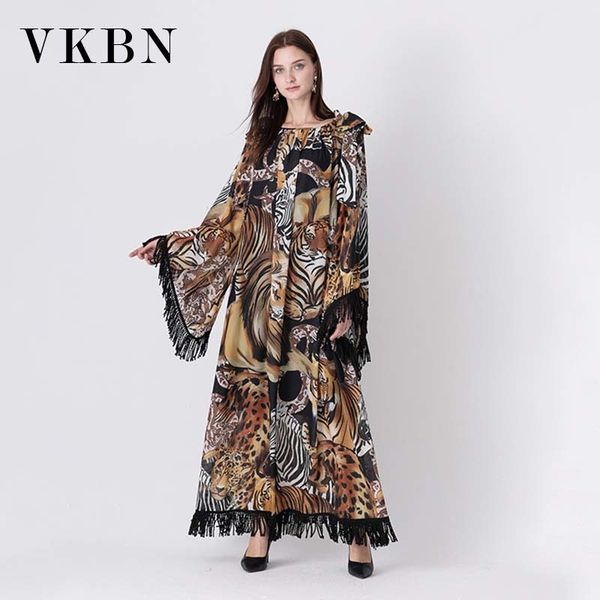 vkbn spring and autumn s long dress women animal print long sleeve flare sleeve maxi dresses for women o-neck fashion 210507, Black;gray
vkbn spring and autumn s long dress women animal print long sleeve flare sleeve maxi dresses for women o-neck fashion 210507, Black;gray