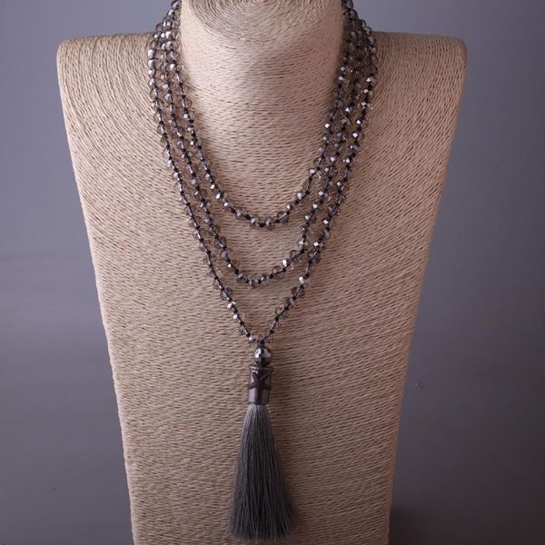 pendant necklaces fashion bohemian tribal artisan jewelry knotted long halsband gray glass crystal metal starfish tassel necklace, Silver
pendant necklaces fashion bohemian tribal artisan jewelry knotted long halsband gray glass crystal metal starfish tassel necklace, Silver