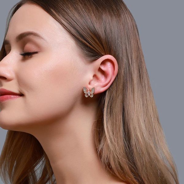 female hollow out butterfly earrings stud diamond copper animal ear drop korean business party gift crystal earring ornaments wholesale, Golden;silver
female hollow out butterfly earrings stud diamond copper animal ear drop korean business party gift crystal earring ornaments wholesale, Golden;silver