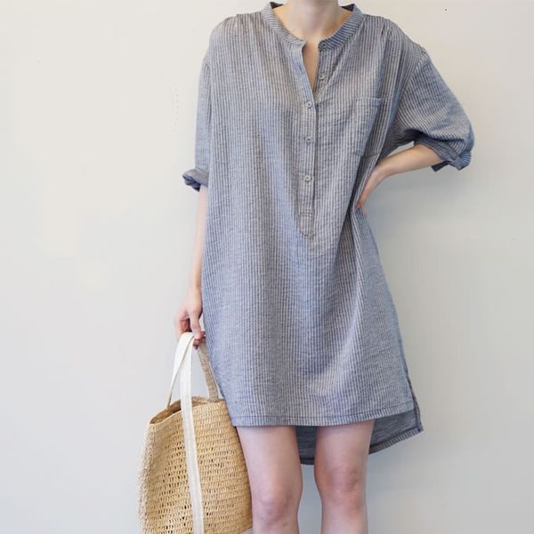 dresses 566#2021 spring korean large women's cotton hemp casual shirt skirt loose dress medium length top, Black;gray
dresses 566#2021 spring korean large women's cotton hemp casual shirt skirt loose dress medium length top, Black;gray