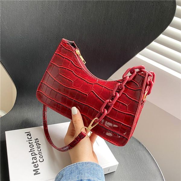 evening bags elegant women's hobos purse tote handbags crocodile pattern ladies small shoulder fashion design female chain underarm bag
evening bags elegant women's hobos purse tote handbags crocodile pattern ladies small shoulder fashion design female chain underarm bag