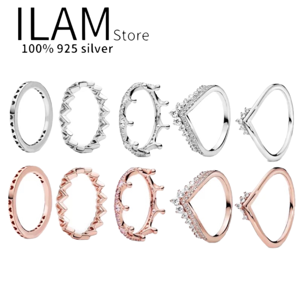 cluster rings fit original luxury real 925 sterling silver authentic pan ring for women crystal crown couple diy fashion wedding jewelry, Golden;silver
cluster rings fit original luxury real 925 sterling silver authentic pan ring for women crystal crown couple diy fashion wedding jewelry, Golden;silver