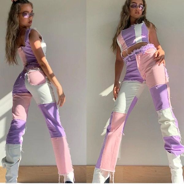 women's jeans 5 kind style color block high waist flare with pockets streetwear ladies trousers bell bottoms skinny jean pants s-3, Blue
women's jeans 5 kind style color block high waist flare with pockets streetwear ladies trousers bell bottoms skinny jean pants s-3, Blue