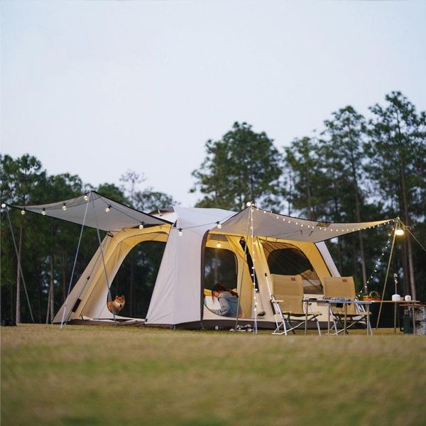 450*290*190cm 5-8 people automatic 2 bedrooms 1 living room tents outdoor camping rainproof aluminum alloy tienda de campaña and shelters
450*290*190cm 5-8 people automatic 2 bedrooms 1 living room tents outdoor camping rainproof aluminum alloy tienda de campaña and shelters