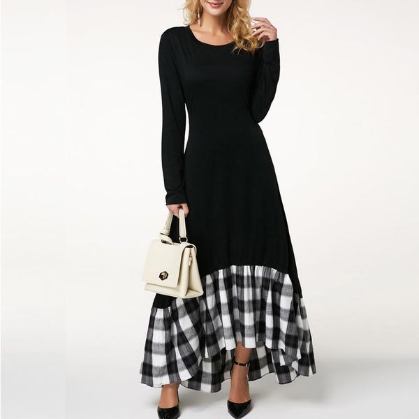 casual dresses 2021 large size autumn round neck long sleeve plaid stitching big swing dress fashion high street style p, Black;gray
casual dresses 2021 large size autumn round neck long sleeve plaid stitching big swing dress fashion high street style p, Black;gray