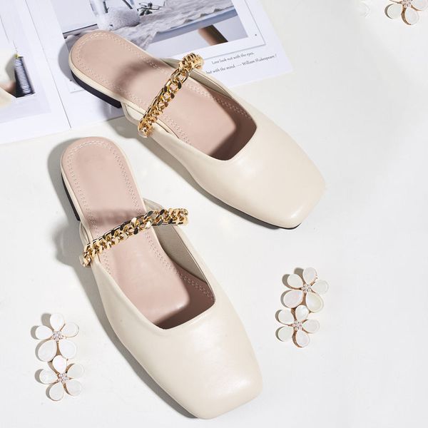 women slippers fashion low heel outdoor female slides mules shoes chain causal flip flops flats slippers ladies dress shoes, Black
women slippers fashion low heel outdoor female slides mules shoes chain causal flip flops flats slippers ladies dress shoes, Black