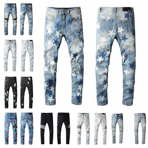 amiry men distressed ripped biker jeans slim fit motorcycle biker denim for men fashion designer hip hop mens jeans, Blue
amiry men distressed ripped biker jeans slim fit motorcycle biker denim for men fashion designer hip hop mens jeans, Blue