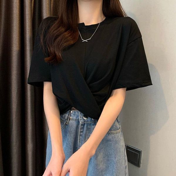 women's t-shirt summer short sleeve 2021 korean loose design small crowd high waist open navel fashion, White
women's t-shirt summer short sleeve 2021 korean loose design small crowd high waist open navel fashion, White