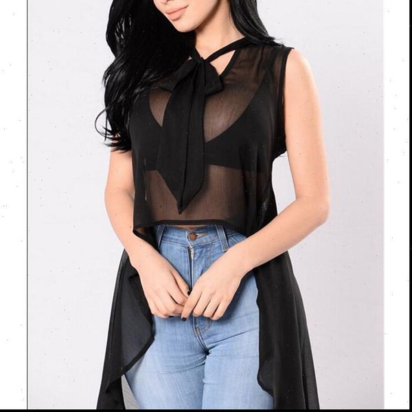 fashion sleeveless solid color transparency women shirts loose casual summer sheer long streetwear, White
fashion sleeveless solid color transparency women shirts loose casual summer sheer long streetwear, White