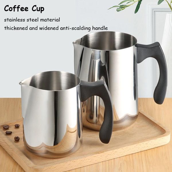 mugs 600/1000ml anti-scalding black handle milk foam cup stainless steel olecranon diversion port design coffee froth
mugs 600/1000ml anti-scalding black handle milk foam cup stainless steel olecranon diversion port design coffee froth