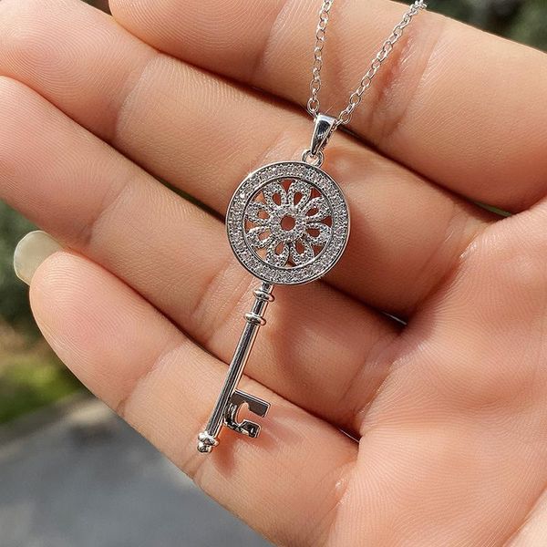 pendant necklaces trendy creative silver plated hollow out flower key for women tiny cz stone inlay fashion jewelry party gift
pendant necklaces trendy creative silver plated hollow out flower key for women tiny cz stone inlay fashion jewelry party gift
