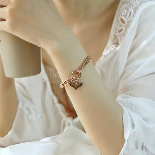 charm bracelets 2021 stainless steel female ins fashion simple double heart-shaped rose gold bracelet, Golden;silver
charm bracelets 2021 stainless steel female ins fashion simple double heart-shaped rose gold bracelet, Golden;silver