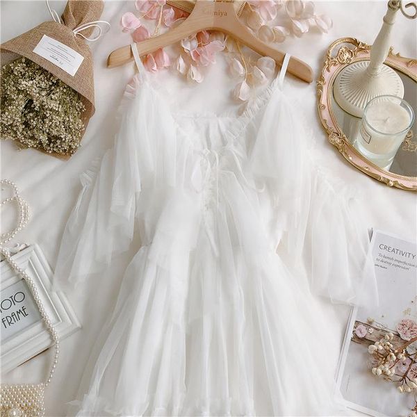 casual dresses korean night dress women kawaii ruffle cute woman party boho elegant mesh black white 2021 beach clothes, Black;gray
casual dresses korean night dress women kawaii ruffle cute woman party boho elegant mesh black white 2021 beach clothes, Black;gray