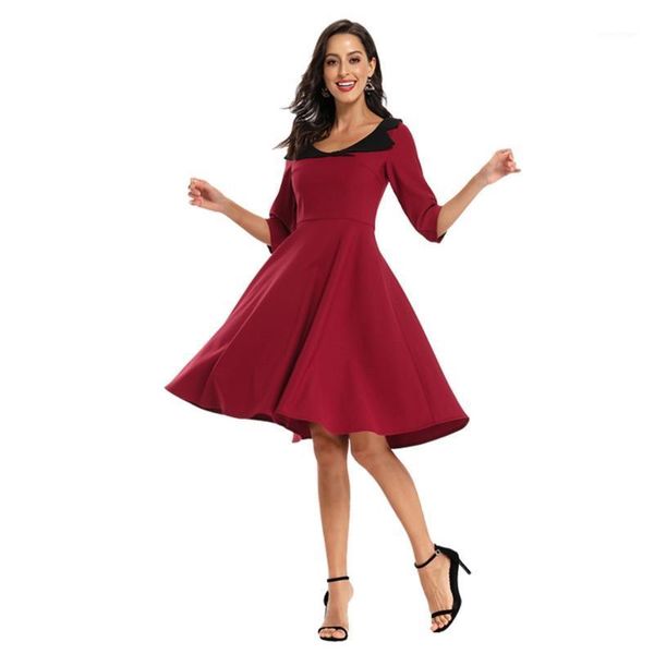 casual dresses women's vintage dress slim tight waist knee length o neck ladies elegant evening party prom vestidos de fiesta, Black;gray
casual dresses women's vintage dress slim tight waist knee length o neck ladies elegant evening party prom vestidos de fiesta, Black;gray