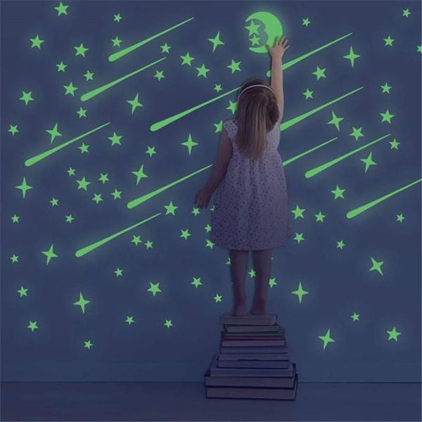 wall stickers 3d moon meteor stars glow in the dark luminous fluorescent for kids baby room bedroom home decor
wall stickers 3d moon meteor stars glow in the dark luminous fluorescent for kids baby room bedroom home decor