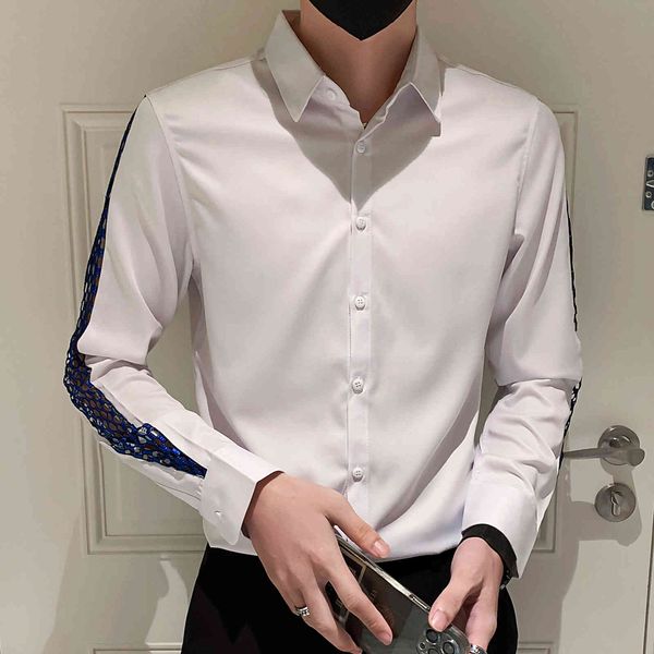 men's casual shirts hollow long sleeve shirt, street clothes, sexy, casual, nightclub, social party, evening , stage singer, 2021, White;black
men's casual shirts hollow long sleeve shirt, street clothes, sexy, casual, nightclub, social party, evening , stage singer, 2021, White;black