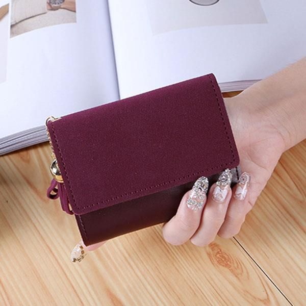 women tassels hasp triple fold wallet coin card cash invoice small purse short clutch wallets xin, Red;black
women tassels hasp triple fold wallet coin card cash invoice small purse short clutch wallets xin, Red;black