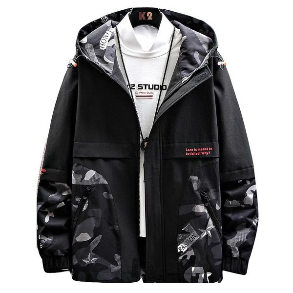 men's jackets hcxy brand mens hooded 2021 autumn camouflage casual and coats male, Black;brown
men's jackets hcxy brand mens hooded 2021 autumn camouflage casual and coats male, Black;brown