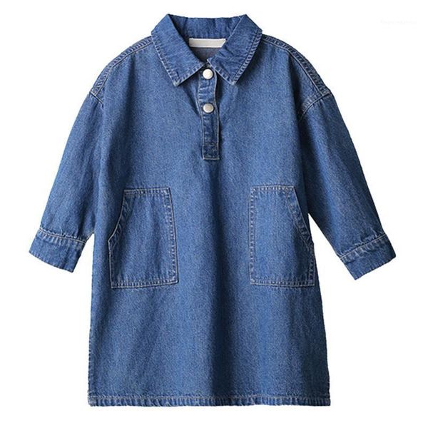 girl's dresses denim skirt girls children blue casual long-sleeved comfortable retro cotton dress1, Red;yellow
girl's dresses denim skirt girls children blue casual long-sleeved comfortable retro cotton dress1, Red;yellow
