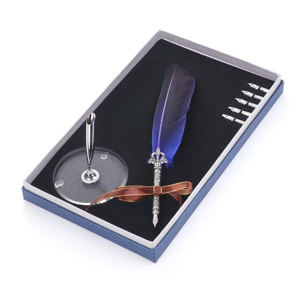 nibs colored feather pen european and american retro personalized gift water fountain office box set pens
nibs colored feather pen european and american retro personalized gift water fountain office box set pens