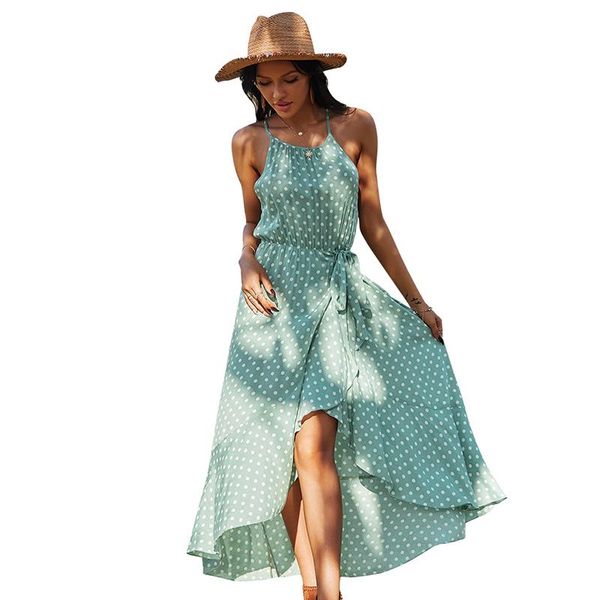dot print female long dress for women 2021 high waist elegant women's wrap dresses spaghetti strap sleeveless loose casual, Black;gray
dot print female long dress for women 2021 high waist elegant women's wrap dresses spaghetti strap sleeveless loose casual, Black;gray