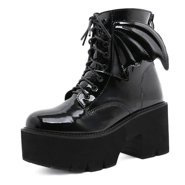 brand new designe angel wing ankle boots high heels patent leather womens platform boots 4142 punk girls gothic model shoes, Black
brand new designe angel wing ankle boots high heels patent leather womens platform boots 4142 punk girls gothic model shoes, Black