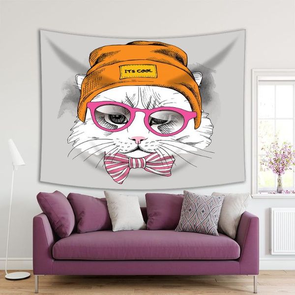 tapestries tapestry cat portrait in hipster hat and glasses cool character urban animal pet cartoon orange pink white
tapestries tapestry cat portrait in hipster hat and glasses cool character urban animal pet cartoon orange pink white